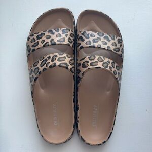 Leopard Print Sandals/Slides Size 7